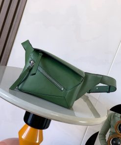 Loewe Puzzle Mini Cinturón Réplica 1:1 - Calidad Espejo en Cuero Verde 1154893155 - front view